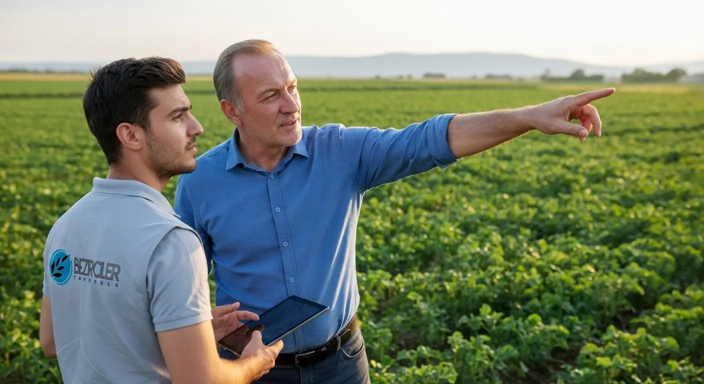Konya çiftçisi, Bezirciler'den aldığı zirai ilaç tavsiyesiyle