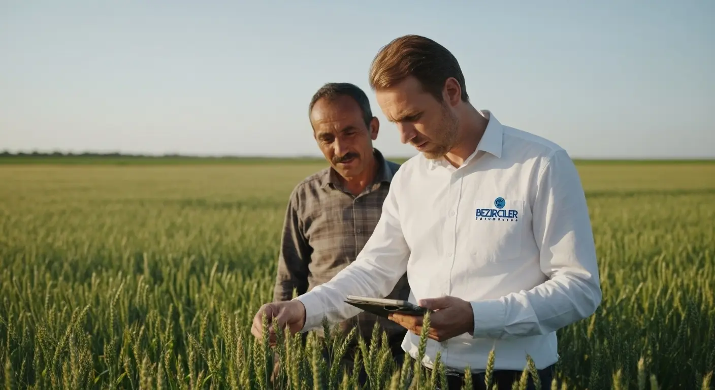 Uzman ziraat mühendisi, zirai ilaç ürünlerini inceliyor